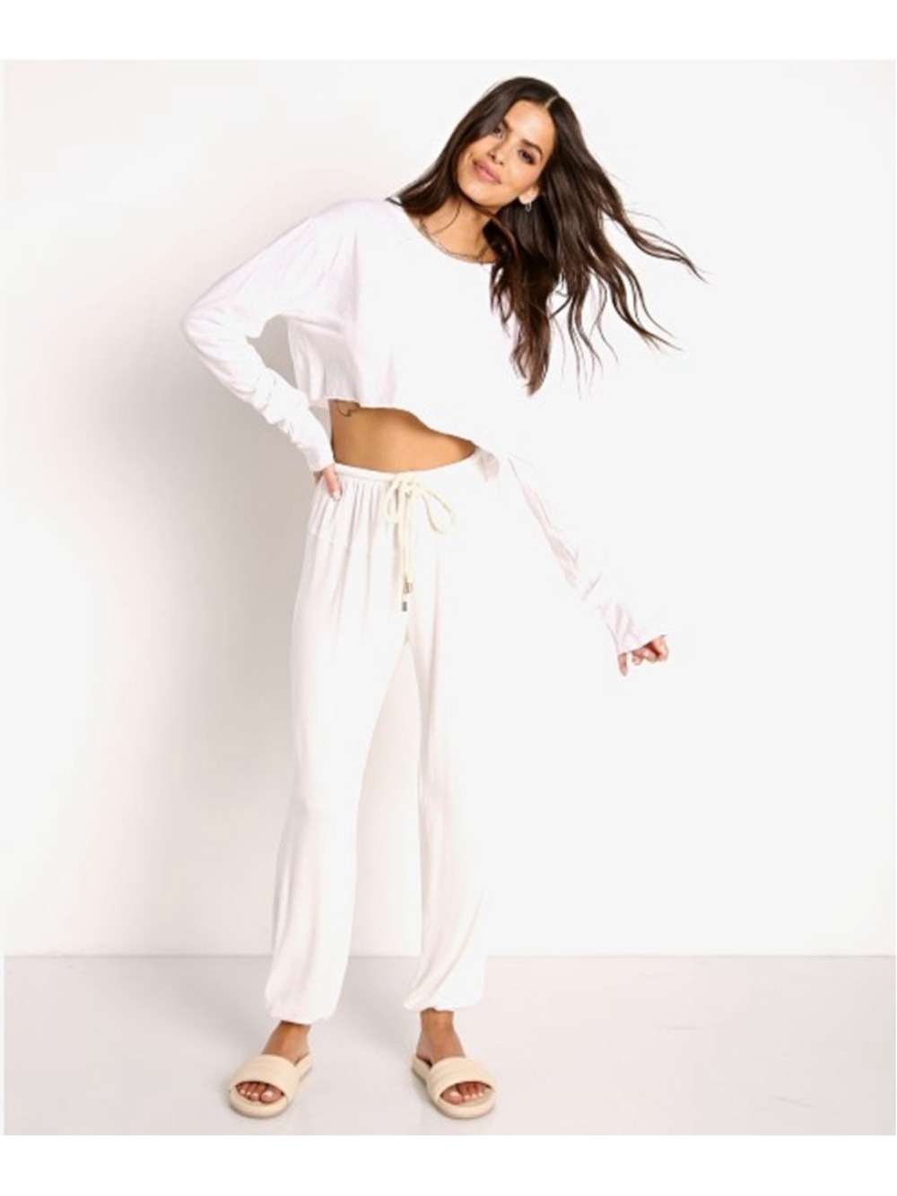 Women's Stillwater White Joggers S - Picture 1 of 9